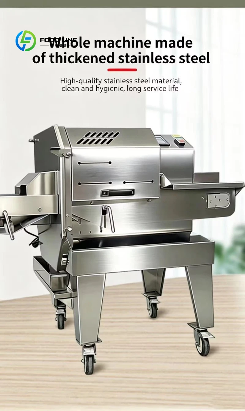 Full Automatic Deli Meat Slicing Machine Ham Bacon Sausage Cutter Stainless Steel PLC Control 110v 220v Commercial