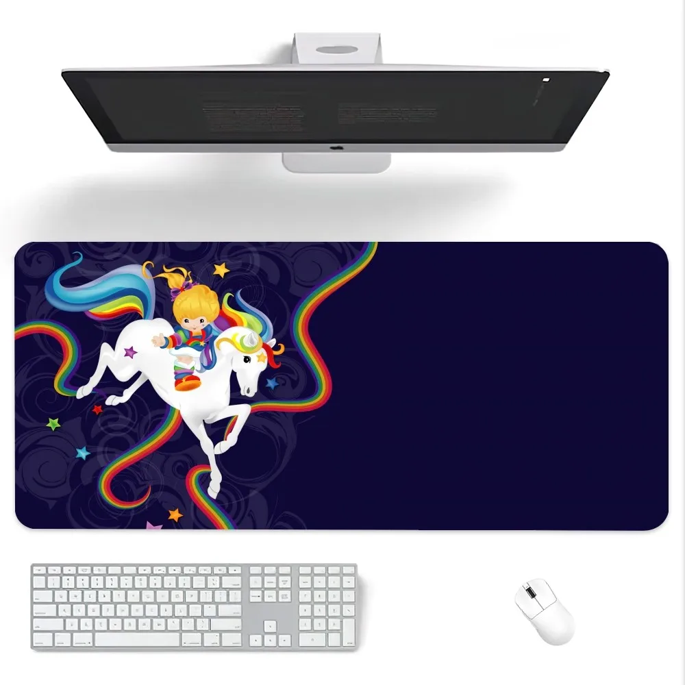 Cartoon R-Rainbow Brite Cute Mouse Pad Computer Laptop Gaming Office Wrist Guard Non Slip Keyboard Pad