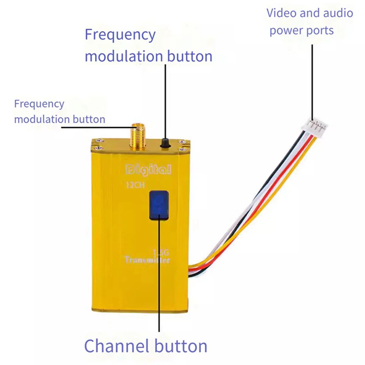 FPV 1.5G 1500mW VTX+VRX Kit 12CH 1.4G/1.5G/1.6G Video Transmitter Receiver for FPV Long Range Drone image 5