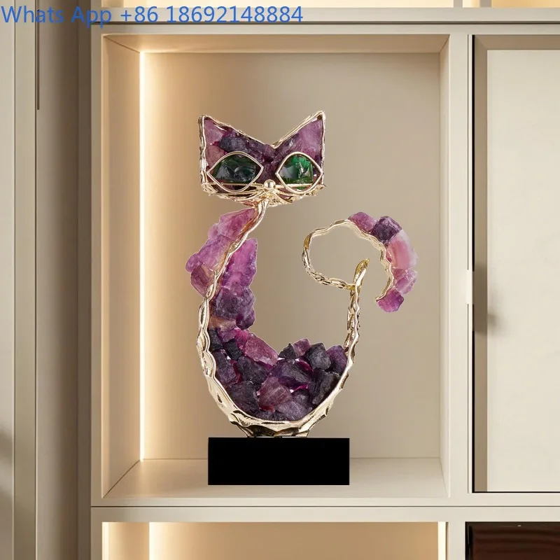 Entryway Lucky Cat Ornament Light Luxury High-end Living Room TV Cabinet Decoration Housewarming Opening Gift