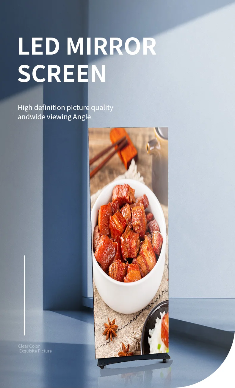 High Brightness Portable P2-P4 LED Poster Display Full-Color Indoor and Outdoor Advertising Screen Panel