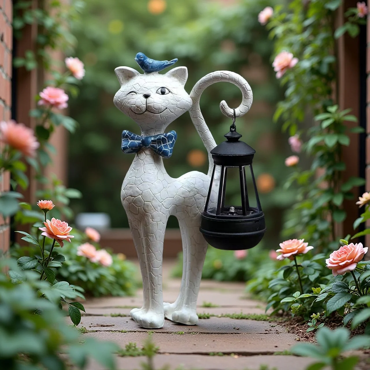 

Christmas Halloween Outdoor Courtyard Cat Pendant Decoration Ornament Garden Gardening Resin Sculpture Crafts