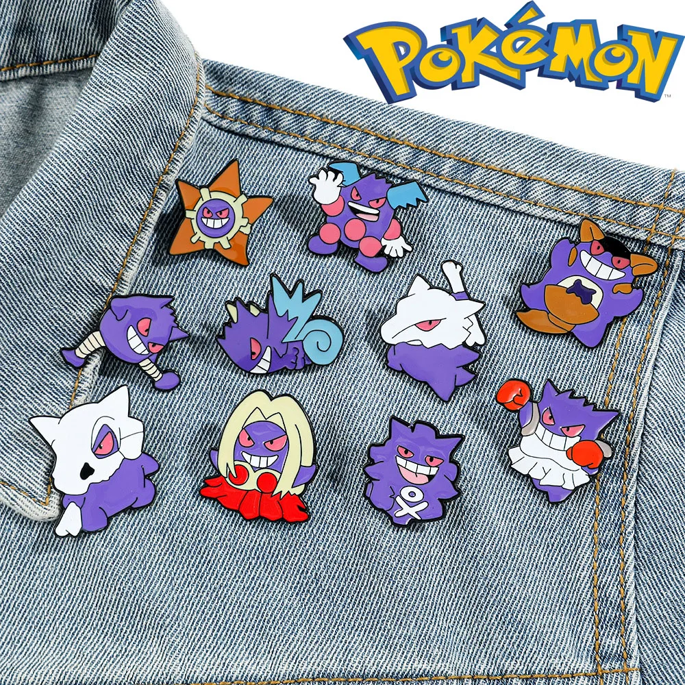 

Cute Gengar Creativity Brooch Pokemon Anime Lapel Pins Metal Badge Backpack Enamel Pins Accessories Children Jewelry Gifts
