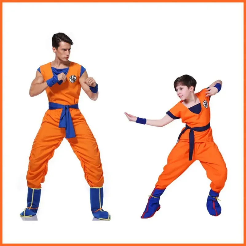 Master Roshi Parent-child Cosplay Son Goku Piccolo Adults and Kids  Costume Anime Set Halloween Children Cool Outfit MN11