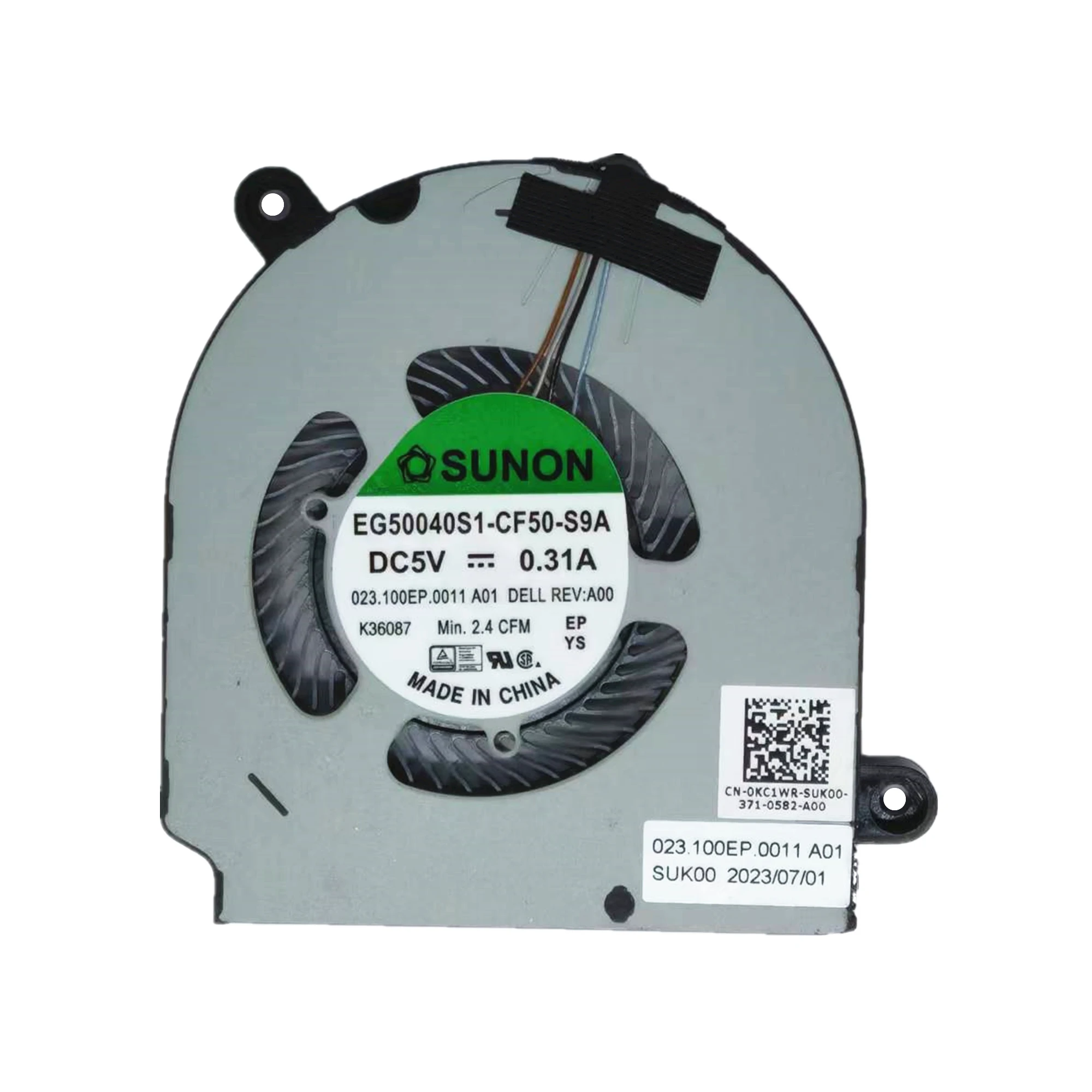 

New Laptop CPU Cooling Fan for Dell Latitude 5300 2-in-1 Series 0KC1WR NS65C11-18G21 023.100EP.0011 EG50040S1-CF50-S9A DC5V 0.5A