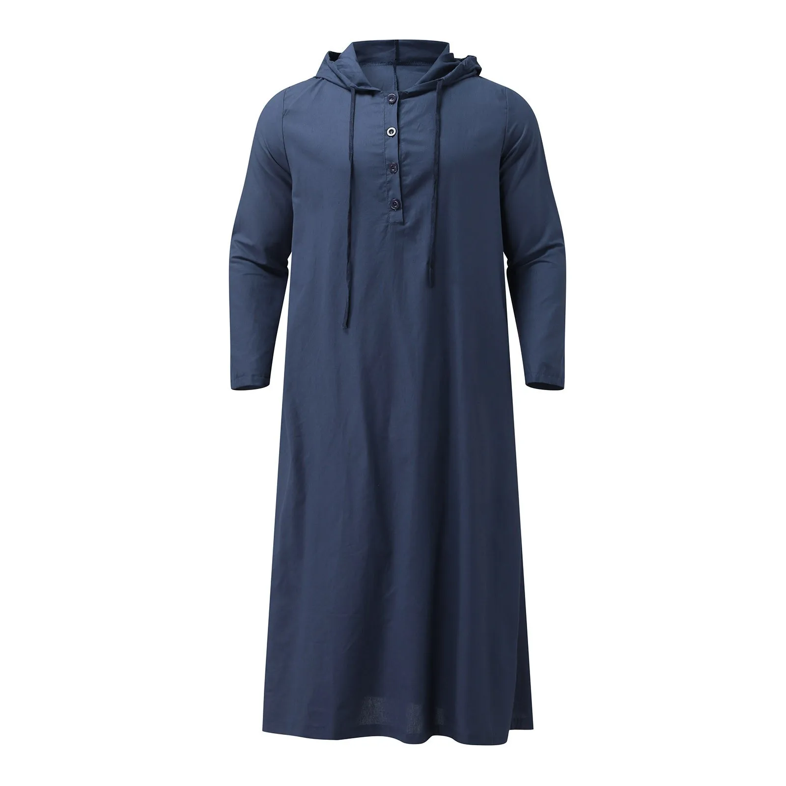 Muslim Robe Comfortable Caftan Men Long Sleeve Traditional Muslim Clothing Breathable Eid Middle East Jubba Thobe Arab