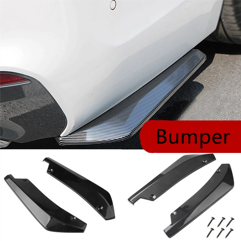 

2PCS Rear Bumper Lip Diffuser Splitter Spoiler Body Kit Protection For Universal vehicle model Car Accessories and modification