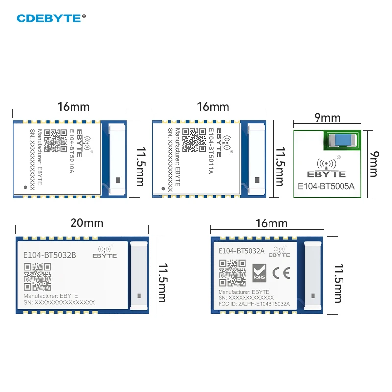 nRF528xx Bluetooth5.0/5.1 Serial-to-BLE Pass Through Module 2.4G Low Power Module E104-Series Low Power Long Distance