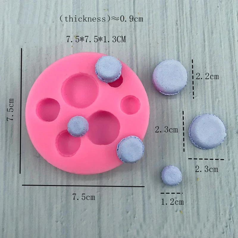 Macarone Dessert Molds Pastry Muffin Fondant Chocolate Scented Candle Silicone Mould DIY Baking Tools Bakery Kitchen Accessories
