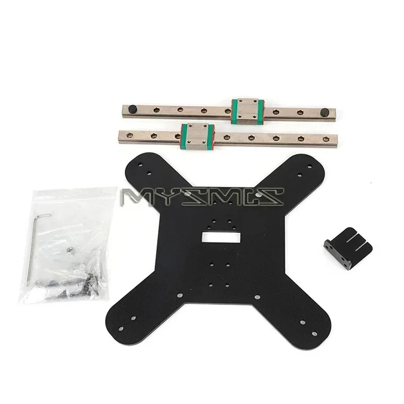 B-M Linear Guide Rail Kit 300mm Y axis Linear Rail Guide Kit for KP3S Pro Printer, with Heated Bed Support Plate and Accessories