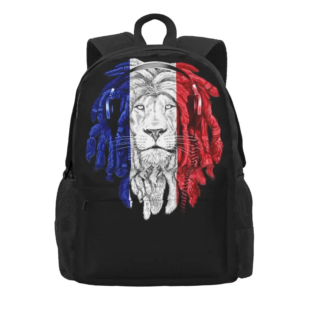 

France Lion Backpacks Boys Girls Bookbag Students School Bags Cartoon Travel Rucksack Shoulder Bag Large Capacity