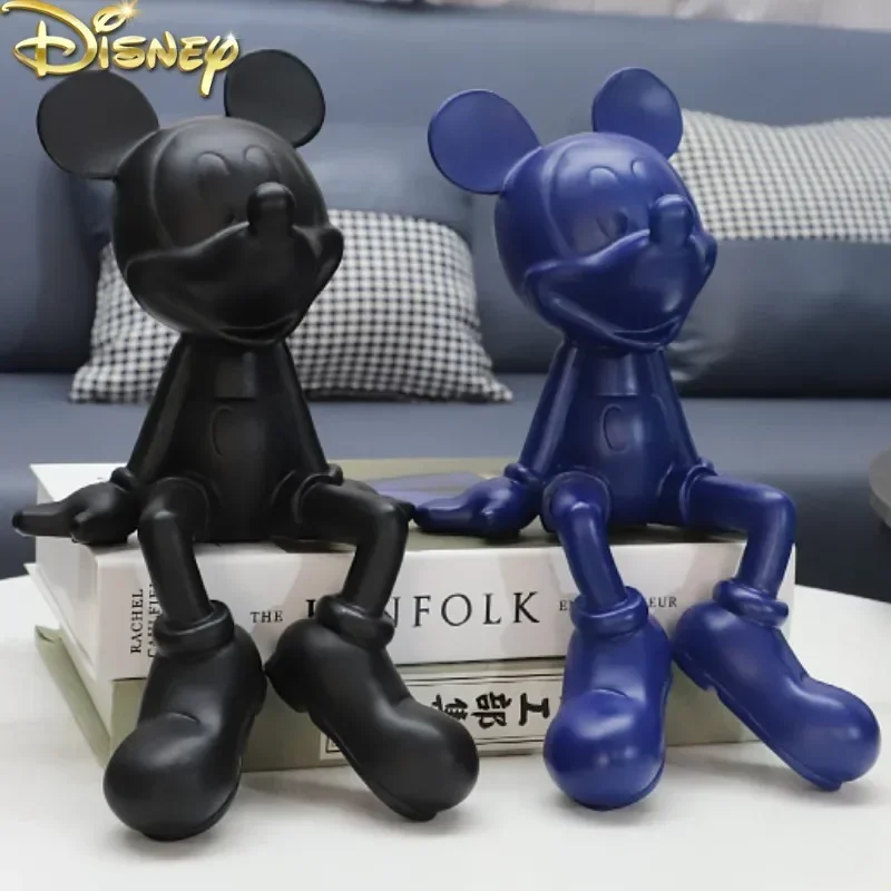 

Фигурки из мультфильма «Микки Маус» Disney, игрушечные модели из смолы для праздника, гостиной, декоративная статуя из аниме, подарок для комнаты