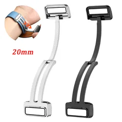 20mm Magnetic Metal Strap Clasp for Samsung Galaxy Watch 4 5 Stainless Steel Folding Buckle Smart Watch Band Button Accessories
