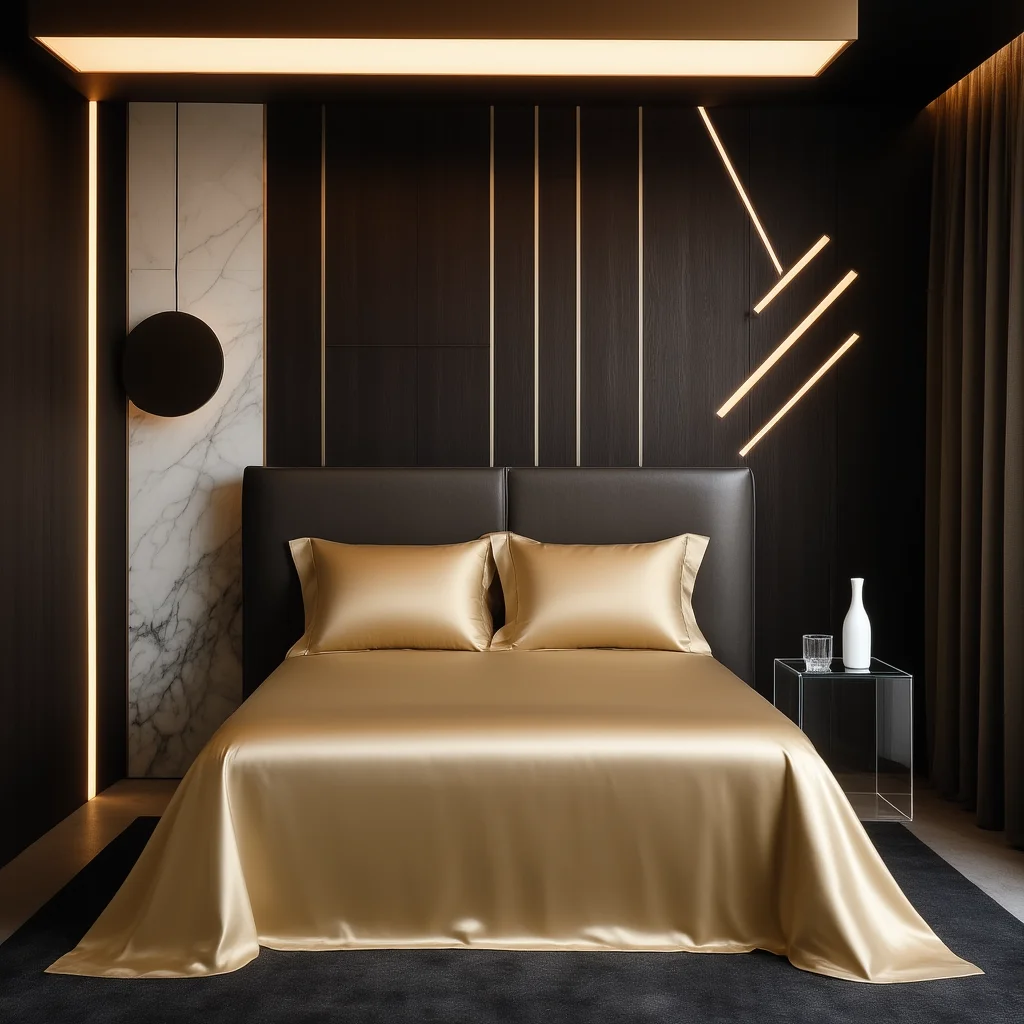 

2026 New Collection 100% Mulberry Silk Flat Sheet, Grade 6A Double Cocoon, Solid Color, High Density for 1.5m/1.8m/2.0m Bed