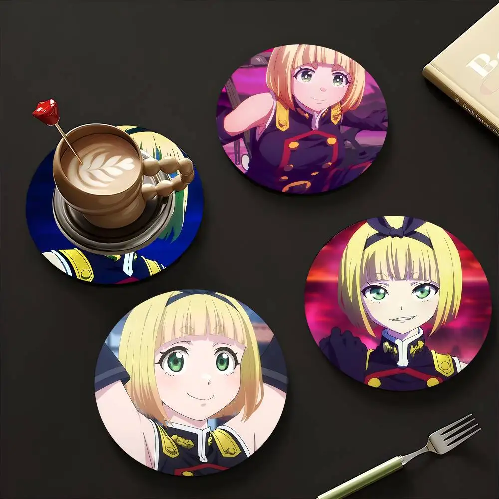 1pc Shushu Suruga Anime Figure Wooden Coaster Colour Printing Cup Mat Home Desk Decoration Gifts