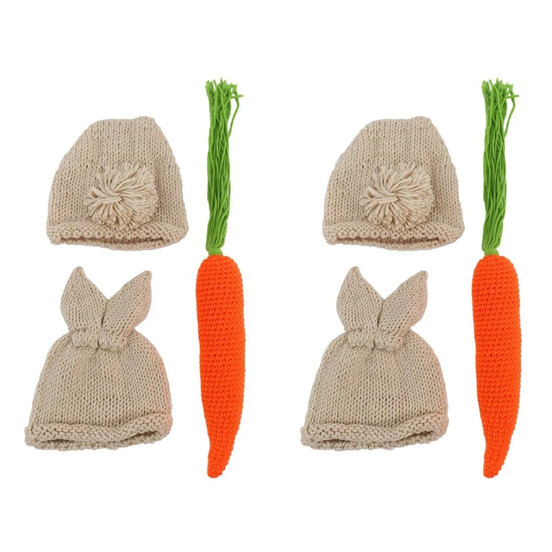 

2X Newborn Baby Photography Props Infant Boy Girl Knit Photo Outfits