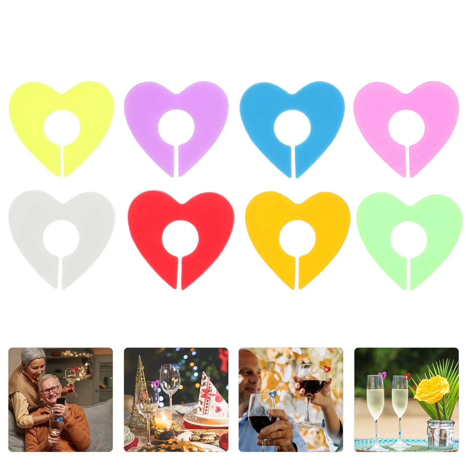 2 Juegos de Etiquetas para Vasos de Fiesta, Identificadores de Vasos para Cumpleaños, Marcadores para Bebidas