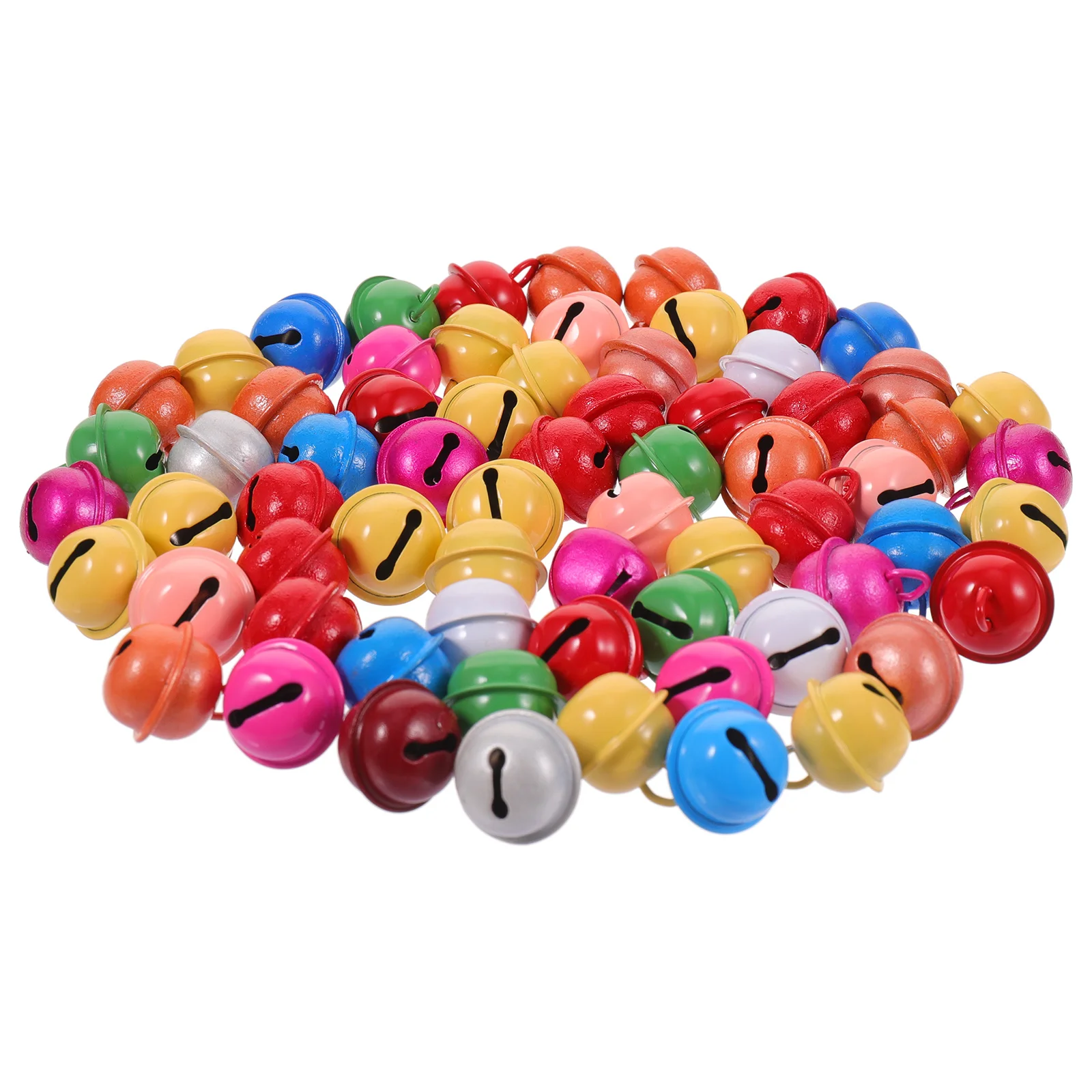 

100Pcs Colorful Small Metal Bells Xmas Bells DIY Craft Accessories Festival Decoration Multi-Function Portable