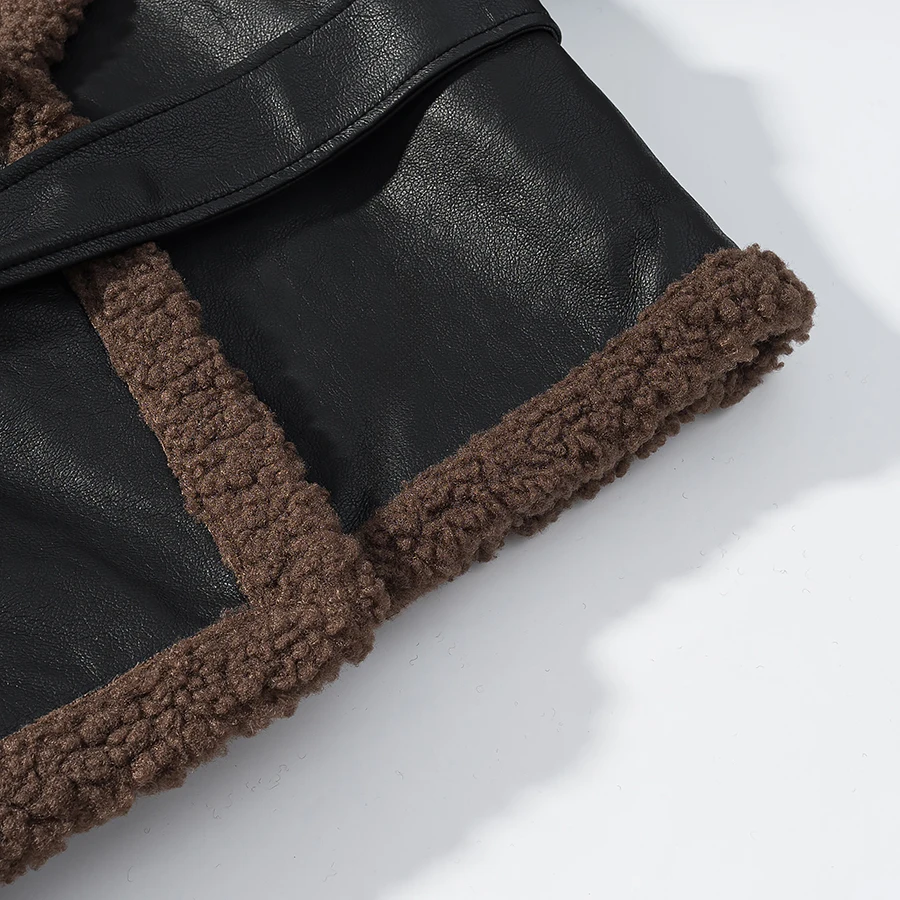 سترة نسائية موضة 2025 على الطراز الأوروبي والأمريكي للخريف جديدة مع حزام من الجلد المقلد معطف أنيق بطية صدر السترة ملابس خارجية Mujer #6