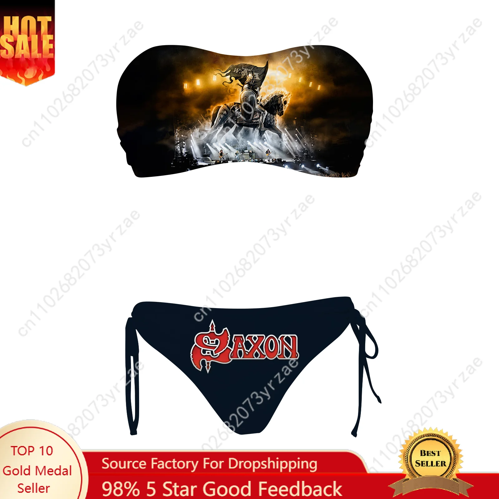 

Saxon Band Swimsuit Womens Drawstring Two Piece Set Bathing Suits Personalized Swimwear Pool Beach Bikini Customized Beachwear