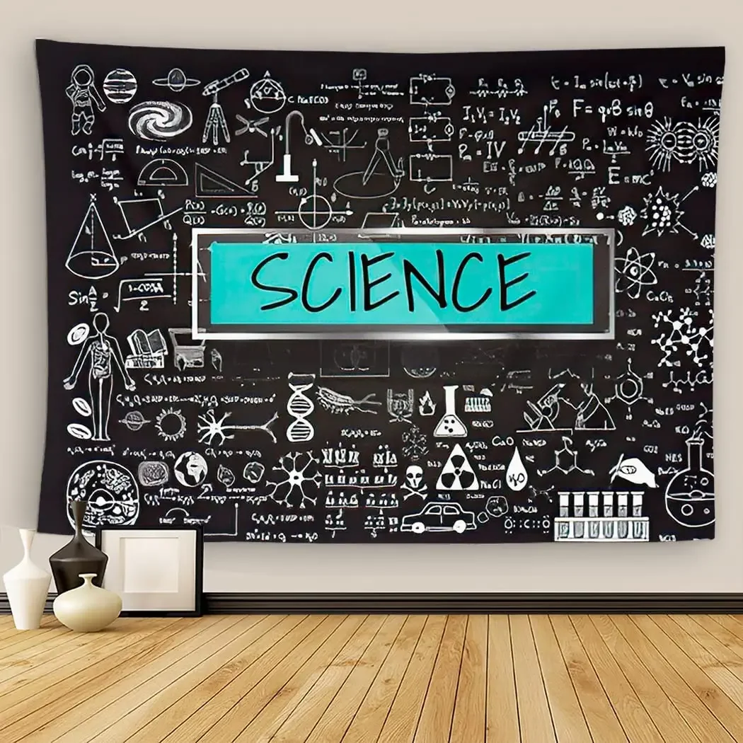 

Научная тема гобелен ручной работы стиль химия лабораторная иллюстрация гобелен настенный декор спальня общежитие гостиная