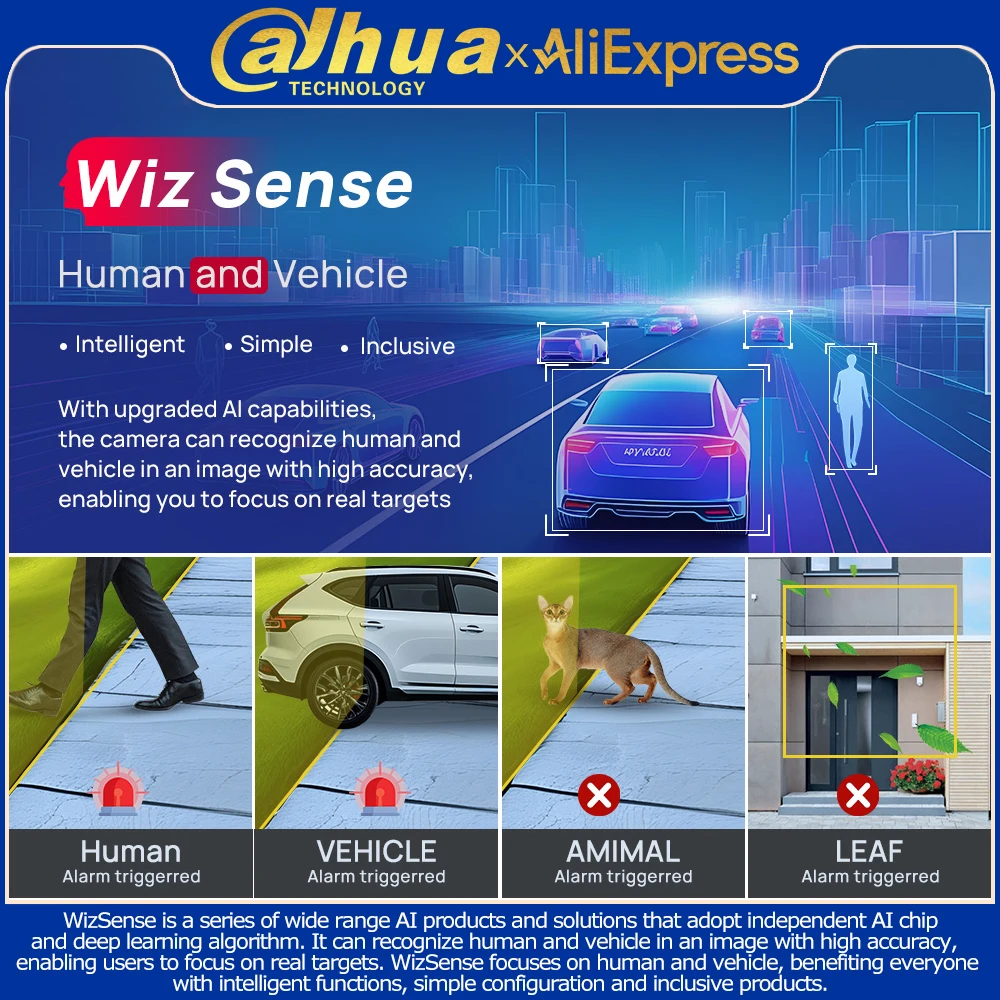 الأصلي داهوا 4MP IPC-HDW2441TM-S & 8MP IPC-HDW2841TM-S WizSense POE شبكة IP كاميرا IR 30M MIC SD فتحة SMD زائد IVS H.265