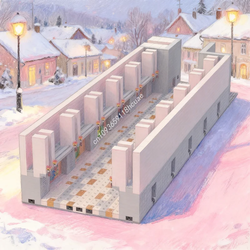 

3521 деталь MOC «Мой мир»: Модульная модель уличного пейзажа «История» с порталом, конструктор, архитектурный набор, идея для рождественского подарка