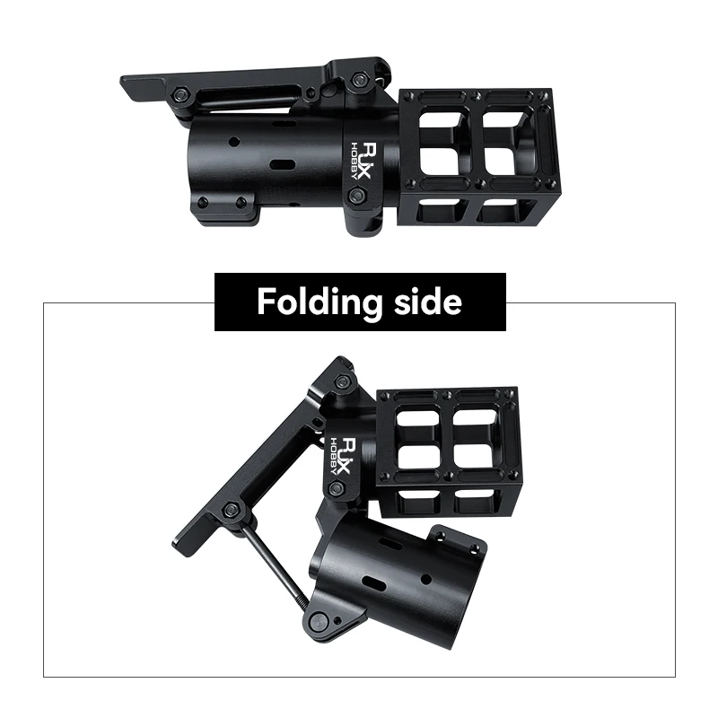 RJXHOBBY 35mm Aluminum Alloy Folding Side Arm Clamp, Carbon Tube Pipe Connector Joint for Agricultural UAV Multicopter