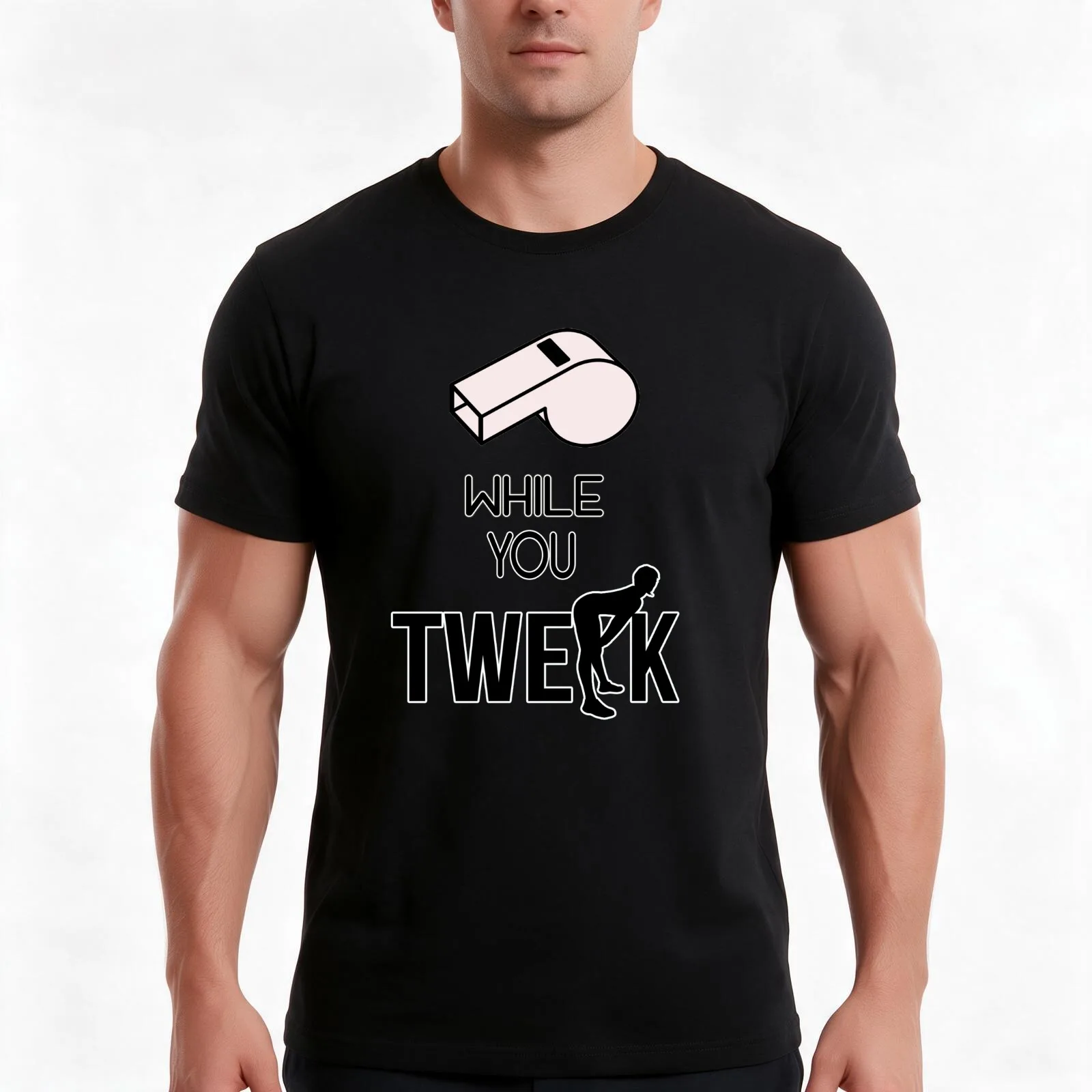 Whistle While You Twerk - Ying Yang Twins Men T Shirt cotton Men T Shirt plain for man package