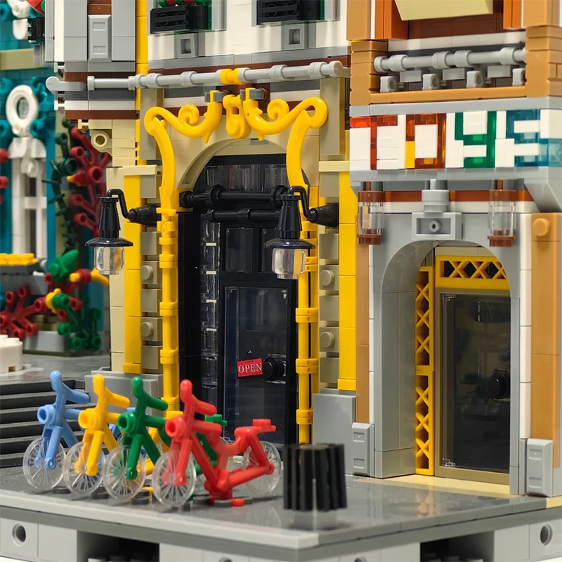 89112 Creativo Street View Negozio di giocattoli Quadrato Blocchi di architettura Modello Moc Assemblare Giocattolo di mattoni Regalo per i bambini