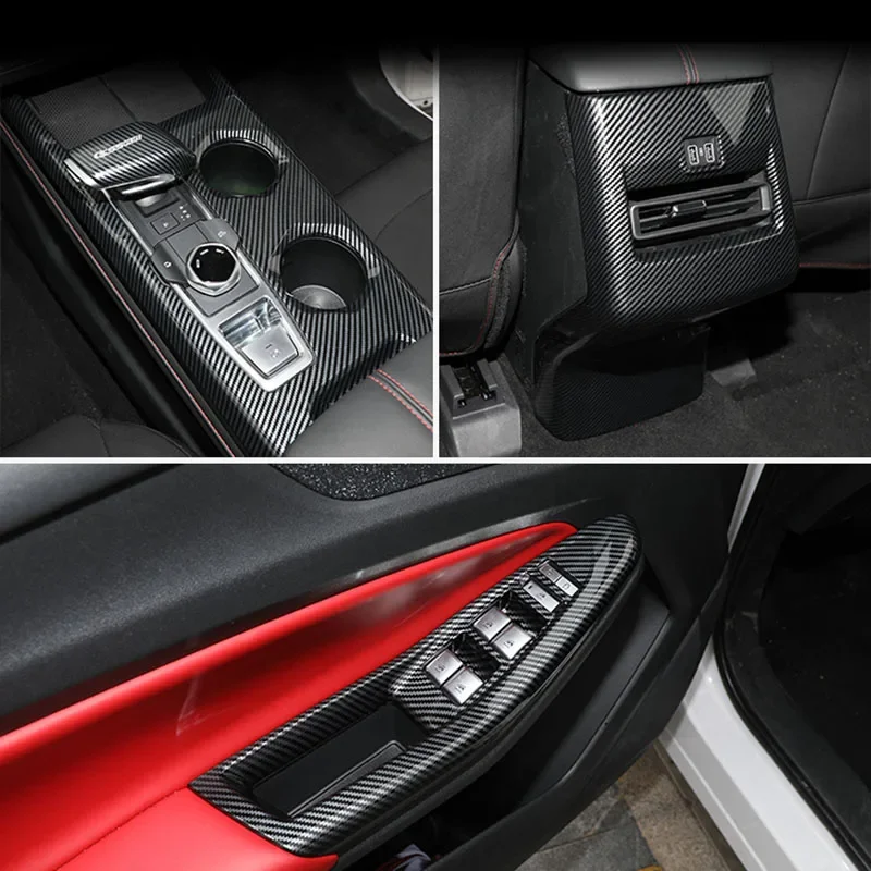 Carbon Fiber Pattern for Changan CS55 PLUS G2 2023-2026 Central Control Gear Panel Cs55plus 2024 Decorative Protection