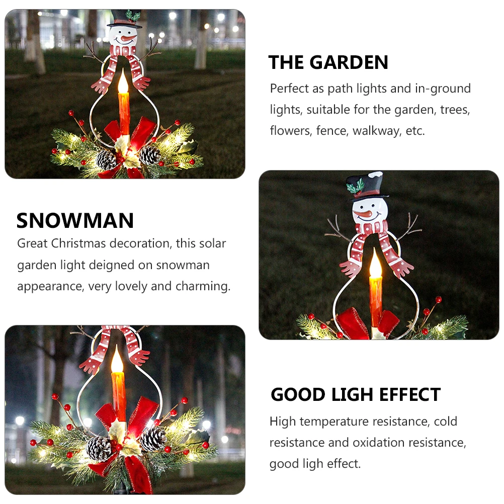 

Snowman Plug Lights Outdoor Solar Lawn Lamp Waterproof Christmas Decoration LED Garden