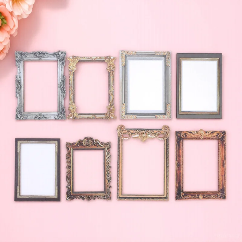 

8Pcs Minimalist Picture Frame Wall Stickers Easy Install Remove PVC Material Living Room Bedroom Decor Stickers & Poster