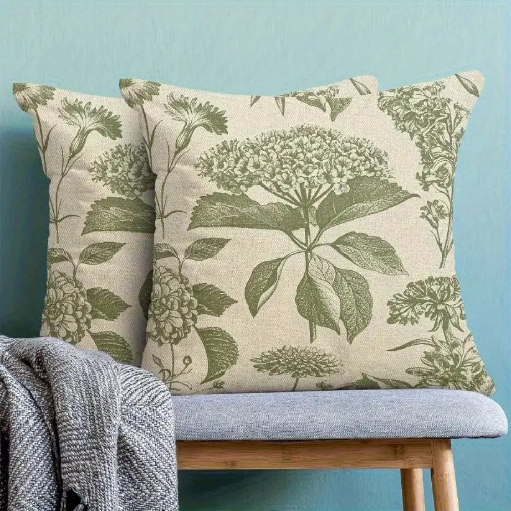 

2PCS Bohemian Tropical Plant Printed Pillow Cover for Decorating Living Room Sofas and Balconies with Plant Pattern Pillowcases