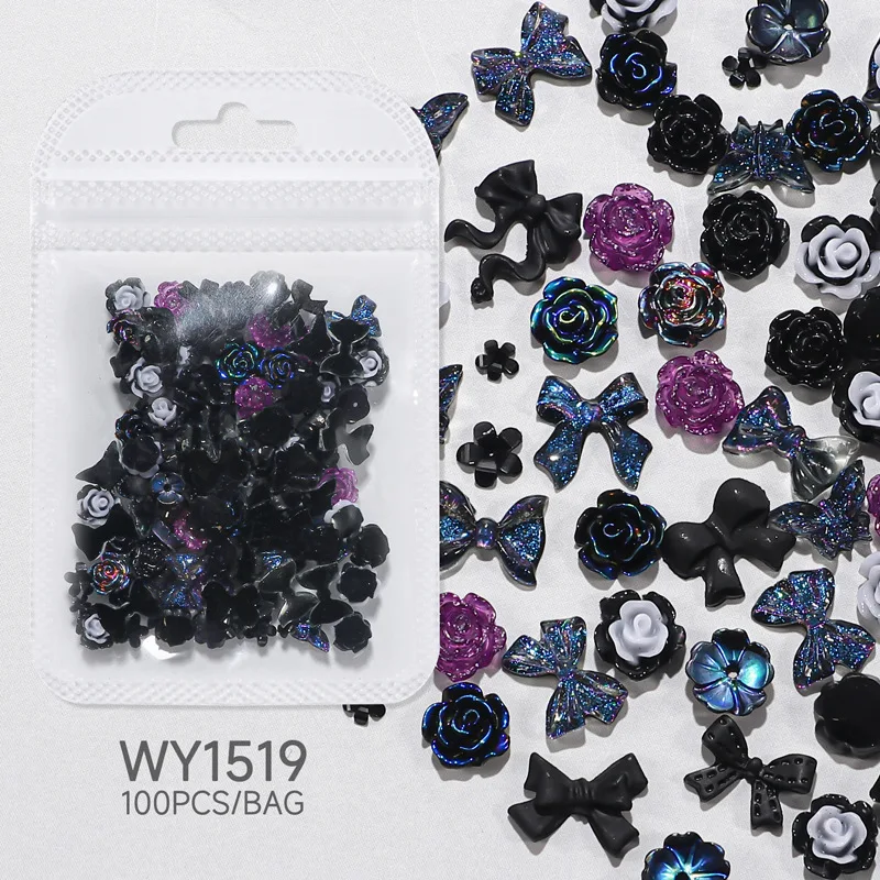

400 PCS Nail Art Accessories Craft and Decoration Charms Material Package Diy Resin Bow for Crafts