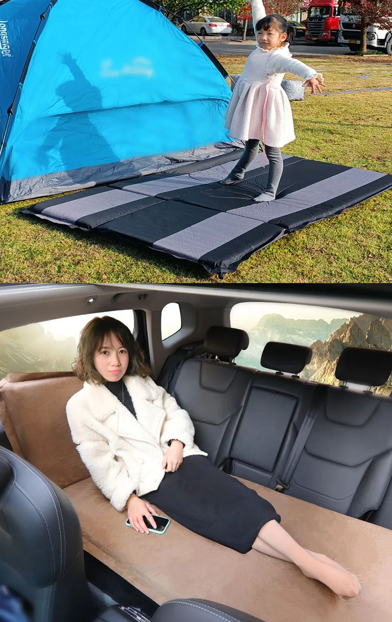 Automatic car air mattress travel bed SUV rear sleeping mat folding car trunk universal Free shipping