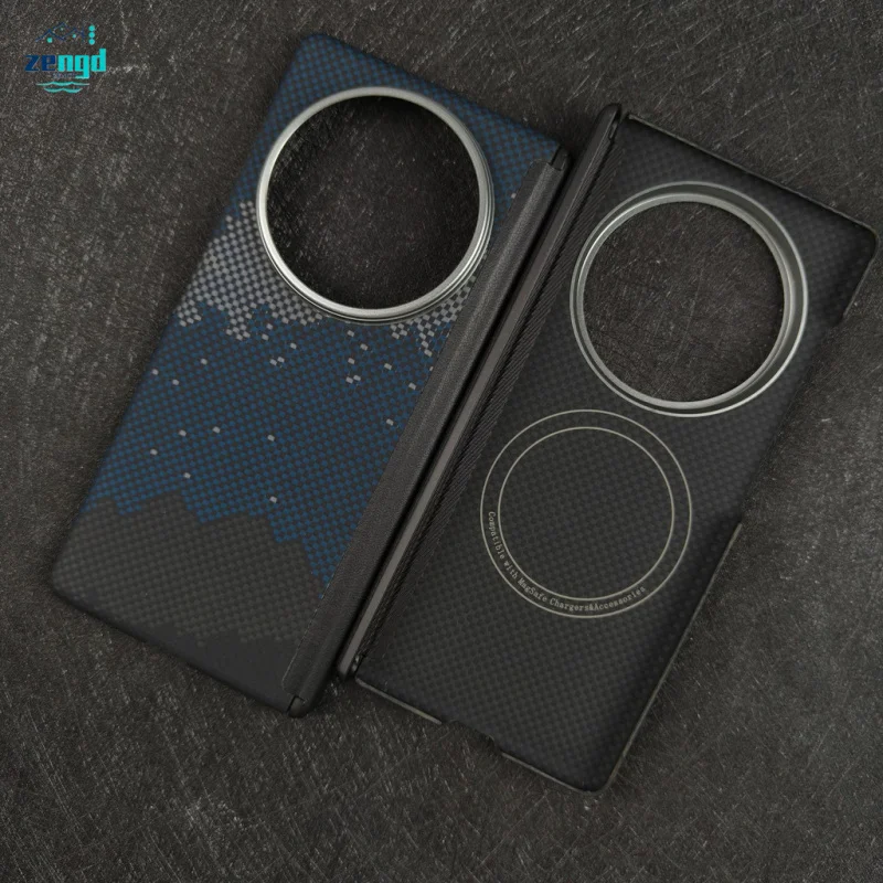

For vivo X Fold5 Kevlar+Carbon Fiber Case - Magnetic Hinge Guard with Anti-Scratch & Slim Design