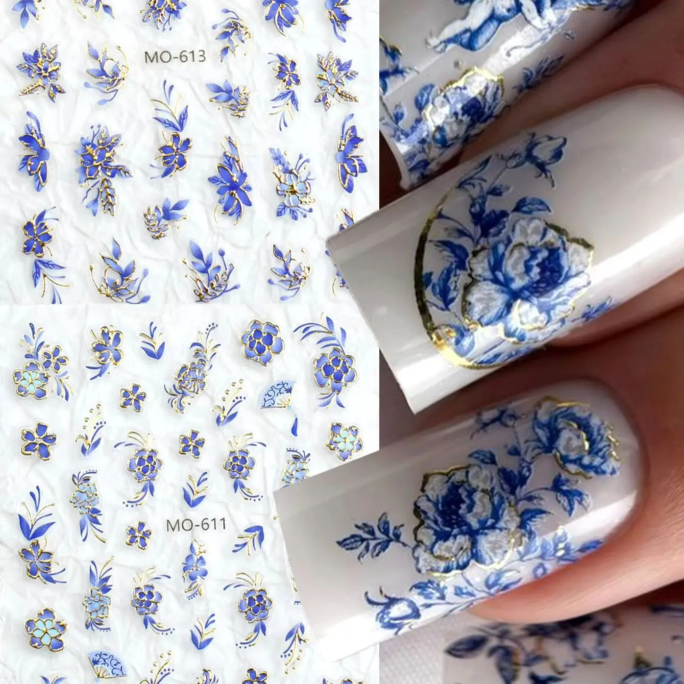 3D Blumen-Nagelaufkleber - Frü – Nail Art France Bewertung und Preis