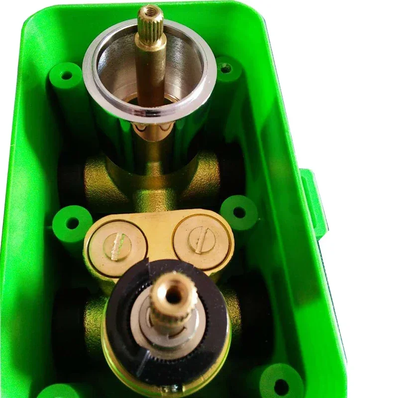 Imagem -04 - Torneira Termostática de Parede para Chuveiro e Maneiras Material de Latão Cromado Válvula Misturadora de Chuveiro de Banho de Alta Qualidade com Caixa Embutida