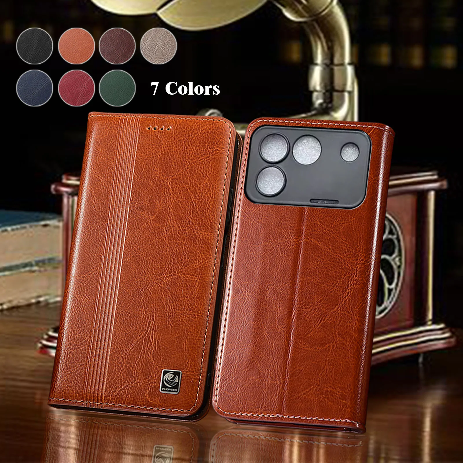 

Genuine Leather Flip Wallet Phone Case Cover On For Honor WIN RT Power 2 Global WINRT Honor WIN 256/512 Bumper Of Vertical Line