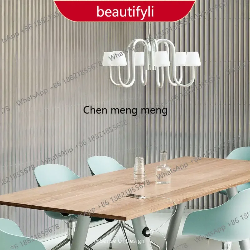

PP Danish living room chandelier designer hollow light Nordic simple glass study bedroom chandelier