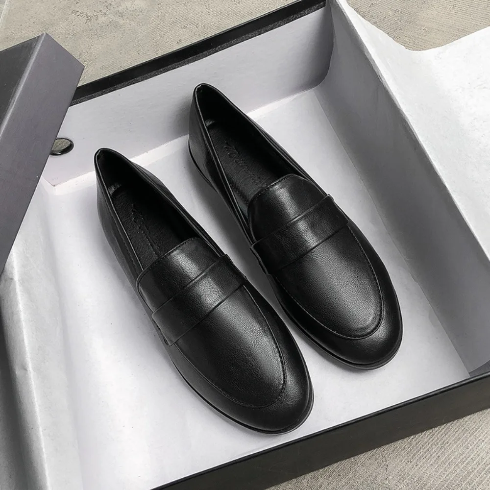 Small Leather Shoes for Women 2026 Spring/autumn Flat Shoe Womens New Low Order Shoes Women's Large Size Ladies' Shoe 41-43
