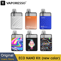 New Color Vaporesso ECO Nano Kit 1000mAh Battery 6ml Empty Pod Cartridge 0.8ohm OREX Heating Vaporizer E Cigarette Vape