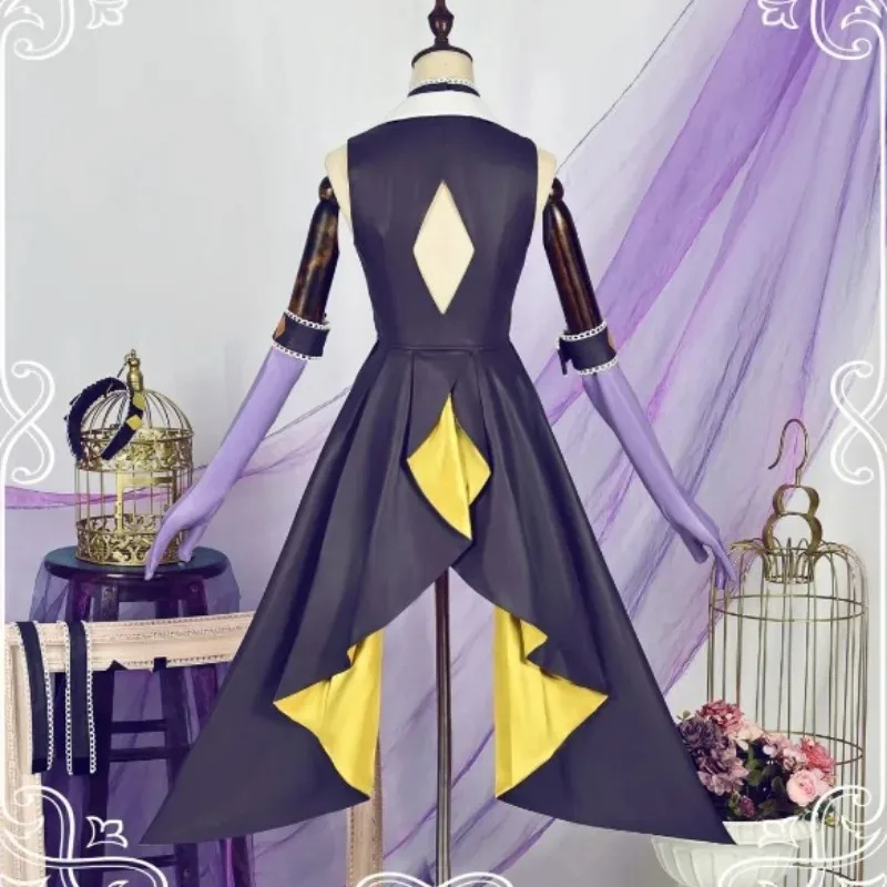 Anime Shugo Chara Tsukiyomi Utau cosplay costumes dark rhomboid jewel uniforms full set party dress Carnival sexy woman suits