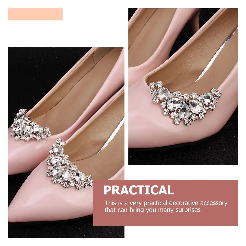 

Shoe Clips Crystal Buckles Rhinestone Decors Bridal Shoe Flowers Brooches Decorative Accessories for Flats Boots S Pumps