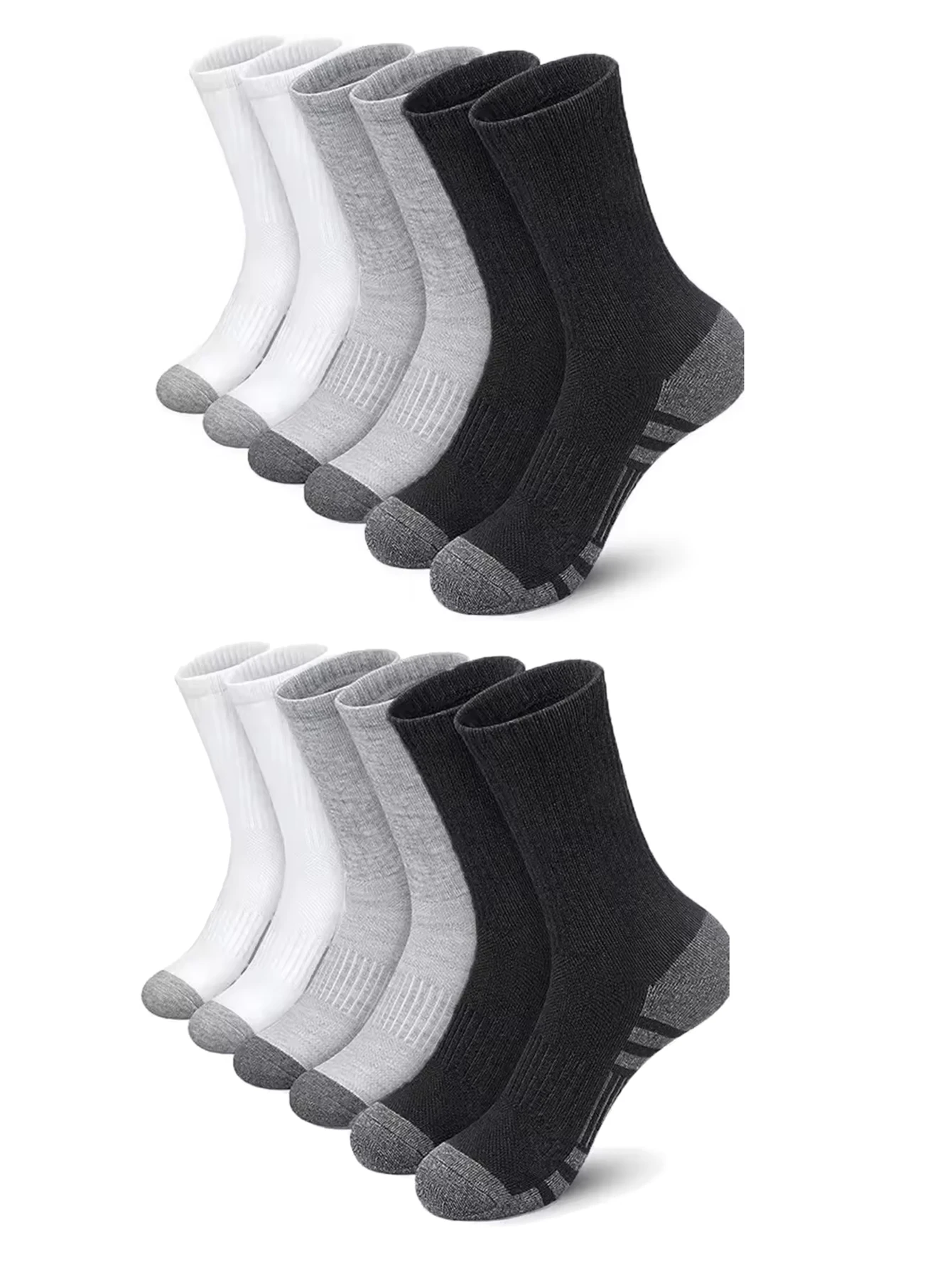 12 Paar Herren-Outdoor-Gym-Socken, hochwertig, bequem, weich, rutschfest, für Fußball, große Größe, neuer Stil