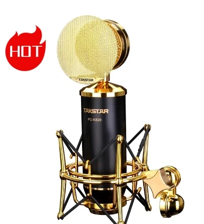 

Takstar PC-K820/PC K820 Professional gold-plated Large diaphragm condenser microphone for studios stage performances Instruments