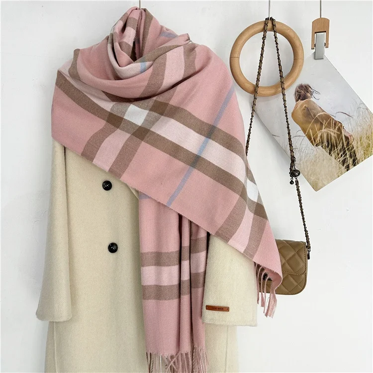 cachecol-classico-britanico-xadrez-com-franjas-feminino-de-la-mista-quente-para-protecao-do-pescoco-outono-inverno-veludo-dupla-face