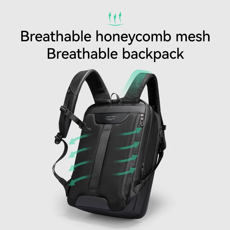 حقيبة ظهر MARK RYDEN للرجال مقاومة للماء من مادة EVA حقيبة كمبيوتر محمول للسفر