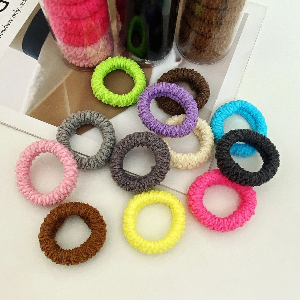 6Pcs/Box  Simple Basic Elastic Hair Bands Ties Thick Scrunchie Hair Rope  Rubber Bands Headband Hair Accessories For Women